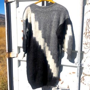 Vintage Boho Alpaca Sweater Dress